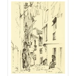 COLLOMB Paul - Lithographie "Le Portugal" 32x25cm - 1971