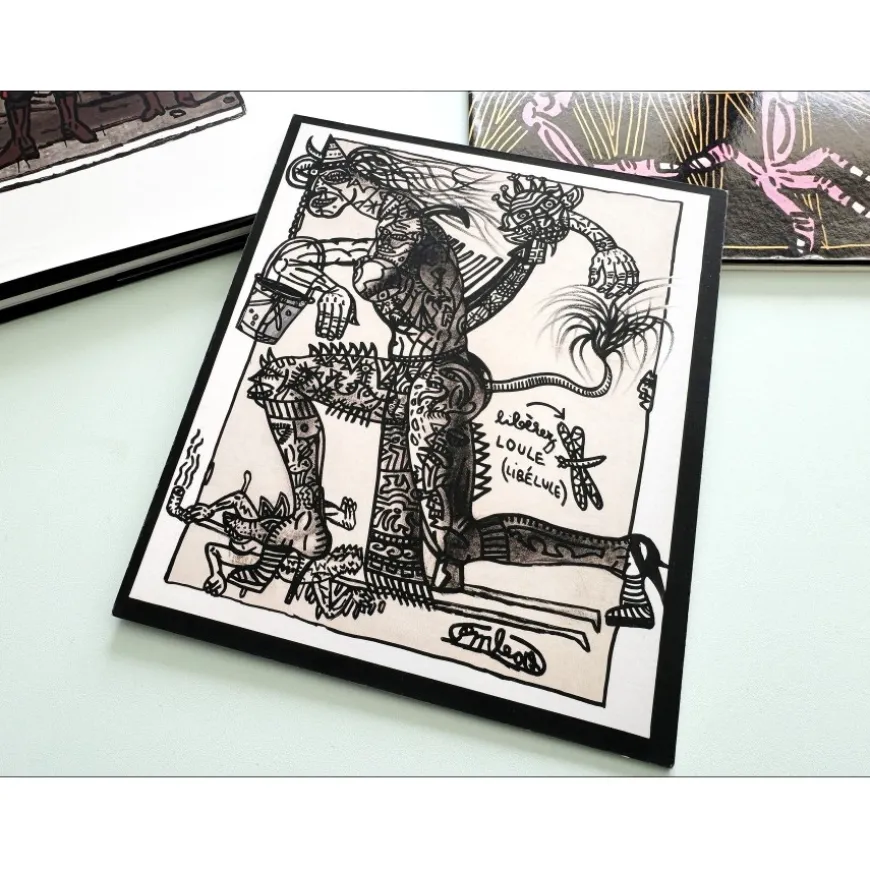 COMBAS Robert - Lot 2 catalogues illustrés et d'un carton d'invitation sérigraphié