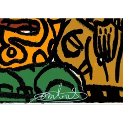 COMBAS Robert - Sérigraphie "Le Guitariste et les musiciens" 86x69cm - 2008