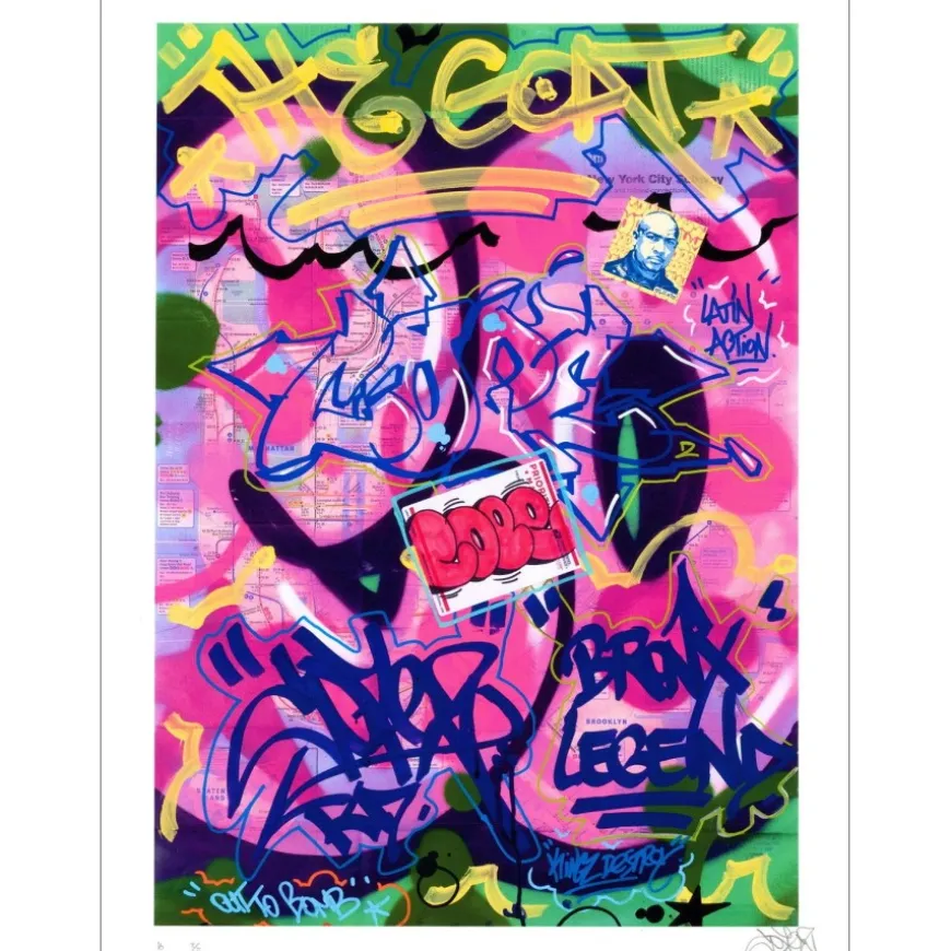 COPE2 - Print "THE GOAT - NYC Subway Map VII" 48x35cm - 2023