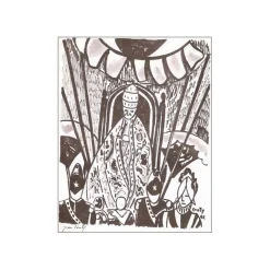 COUTY Jean - Lithographie "le pape" 27x21cm - 1963 - Signée à la main par l'artiste