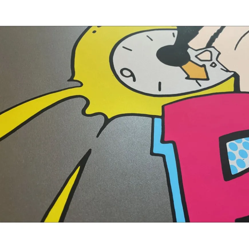 CRASH John Matos Aka - Sérigraphie originale "CLOCK I" 50x70cm - 2014