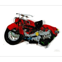 CÉSAR (César Baldaccini) - Sérigraphie "Compression de moto" 50x65cm