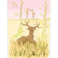 DALI Salvador - Gravure originale "Le cerf malade" 56x76cm - 1974