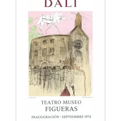 DALI Salvador - Lithographie "Teatro Museo, Figueras" 73x52cm - 1974
