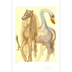 DALI Salvador - Lithographie "Les chevaux Daliniens, Le Chimère D'Horace" 56x36cm - 1983