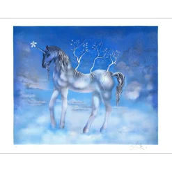 DALI Salvador - Lithographie "L’unicorne allègre" 55x75cm
