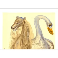 DALI Salvador - Lithographie "Les chevaux Daliniens, Le Chimère D'Horace" 56x36cm - 1983