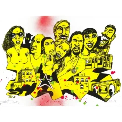 DAZE (Chris Ellis) - Sérigraphie originale Réhaussée "Rush Hour" 50x70cm - 2017