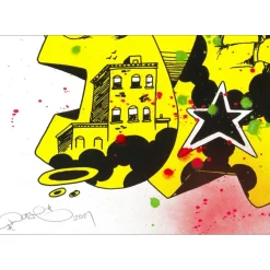 DAZE (Chris Ellis) - Sérigraphie originale Réhaussée "Rush Hour" 50x70cm - 2017