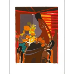DEFOSSEZ Alfred - Lithographie originale "Nonchalance" 76x54cm - 1972