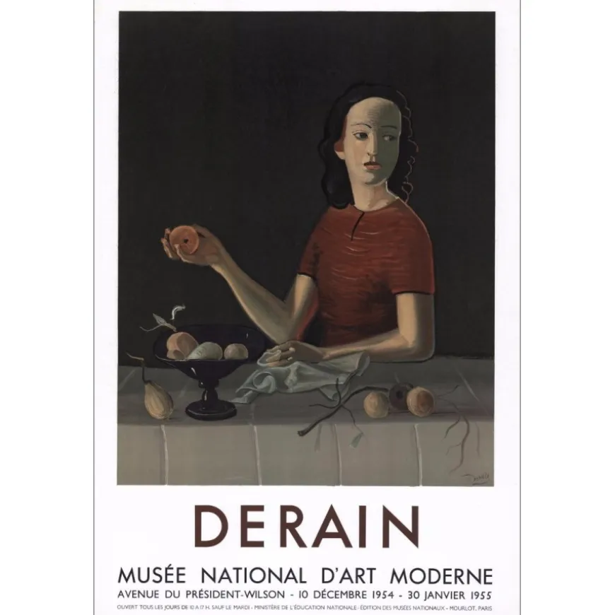 DERAIN André - Lithographie "Exposition Musée National d'art moderne, Paris" 76x50cm - 1954