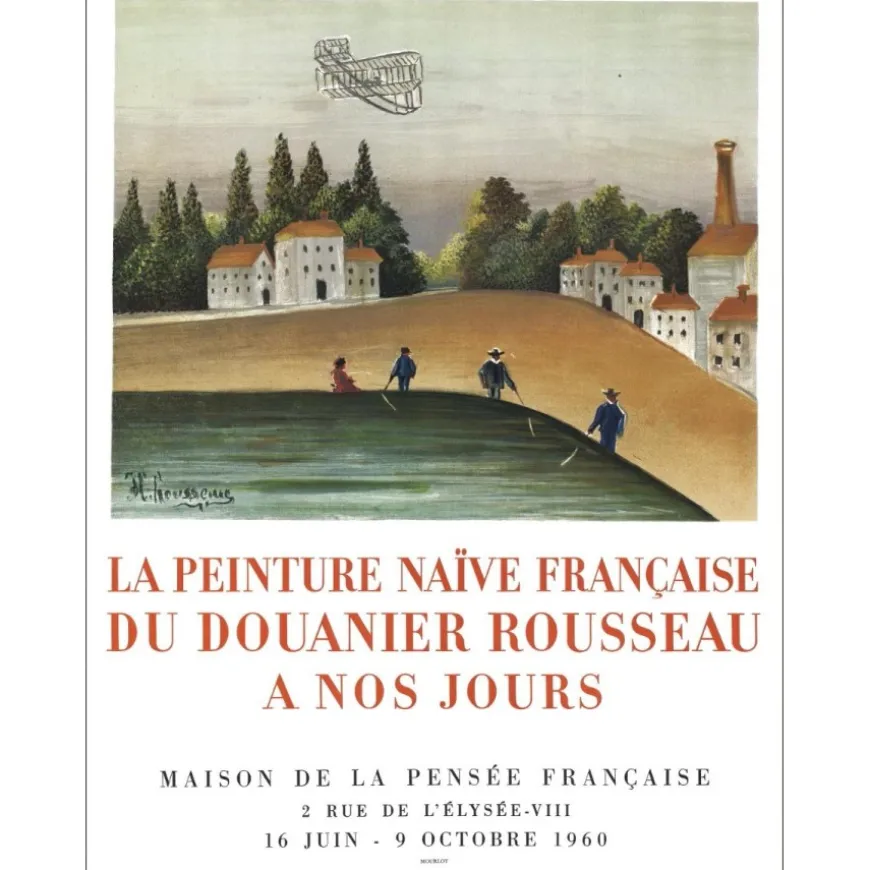 DOUANIER Rousseau (ROUSSEAU Henri dit) - Lithographie "Exposition Maison de la pensée Française, Paris" 66x51cm - 1960