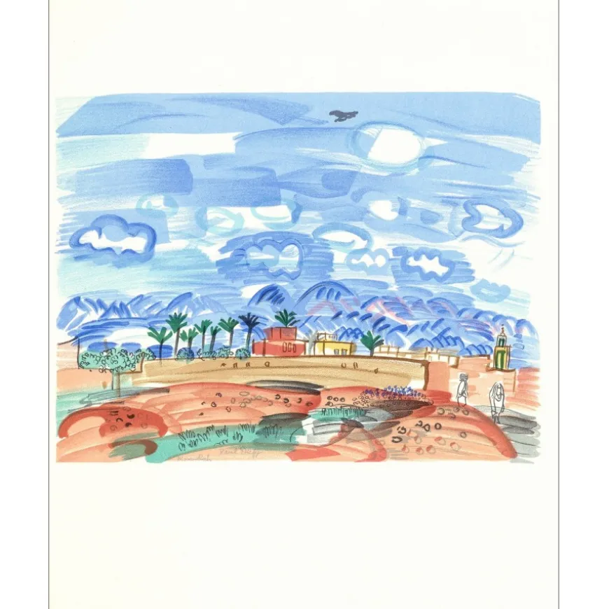 DUFY Raoul - Lithographie "Marrakech" 30x24cm - 1965