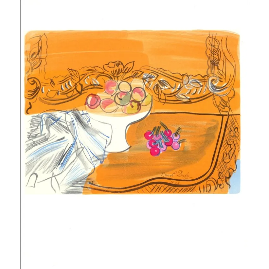 DUFY Raoul - Lithographie "Nature morte aux fruits" 30x24cm - 1965