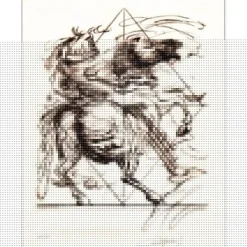 DUPUIS Jean - Lithographie originale "Le Cavalier" 35x27cm