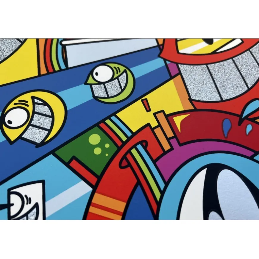 EL PEZ - Sérigraphie "Catch the Stars II" - 55x38cm - 2022 - Rehaussée de brillants !
