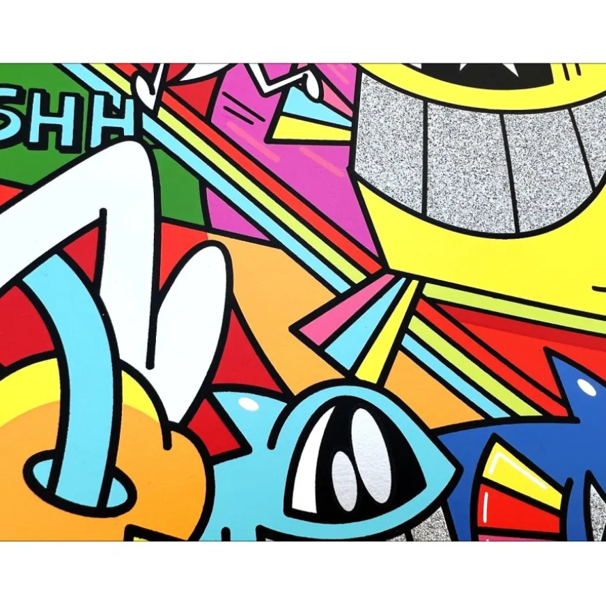 EL PEZ - Sérigraphie "Catch the Stars III" - 55x38cm - 2022 - Rehaussée de brillants !
