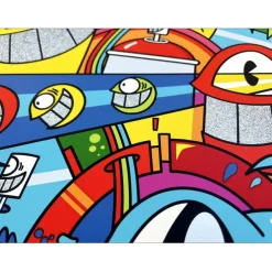 EL PEZ - Sérigraphie "Catch the Stars II" - 55x38cm - 2022 - Rehaussée de brillants !