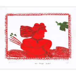 FASSIANOS Alekos - Lithographie originale "Georges Rabol" 36x45cm
