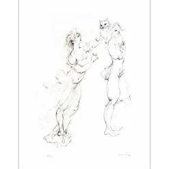 FINI Léonor - Gravure originale à la pointe sèche "Élus de la nuit 02" 38x28cm - 1986 - N°16/31
