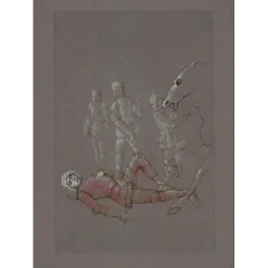 FINI Léonor - Gravure originale "La cavalière et le cheval" 64x47cm