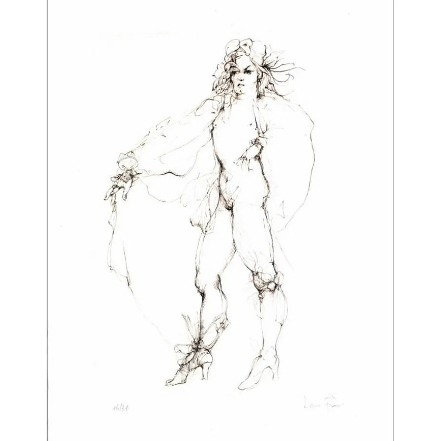 FINI Léonor - Gravure originale à la pointe sèche "Élus de la nuit 09" 38x28cm - 1986 - N°16/31