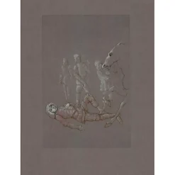 FINI Léonor - Gravure originale "La cavalière et le cheval" 64x47cm