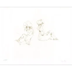 FINI Léonor - Lithographie originale "Les deux amies" 50x65cm - 1970