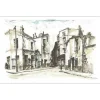 FOUJITA Léonard - Lithographie "Rue de la santé et passage Prévost, Paris XV" 36x56cm - 1964
