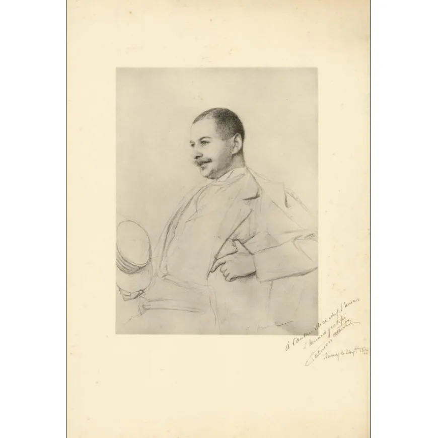 FRIANT Emile - Lithographie "Avocat Albert Salmon à Nancy" 50x32cm - 1897