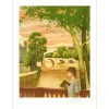GANNE Yves - Lithographie originale "Femme en bord de Seine" 75x55cm