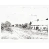 GANTNER Bernard - Lithographie originale "La Grange" 48x65 cm - Papier Japon