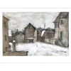 GANTNER Bernard - Lithographie originale "Vers la fontaine" 56x76cm