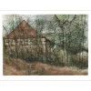 GANTNER Bernard - Lithographie originale "Maisons Alsaciennes II" 48x65cm