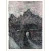 GANTNER Bernard - Lithographie originale "Le petit pont" 76x53cm