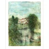 GANTNER Bernard - Lithographie originale "Ruisseau du village" 66x48cm