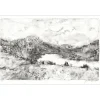GANTNER Bernard - Lithographie originale "Le lac" 32x48cm