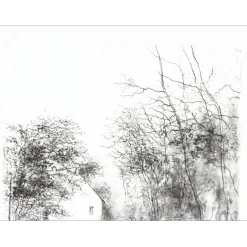 GANTNER Bernard - Lithographie originale "L'étang" 76x54cm