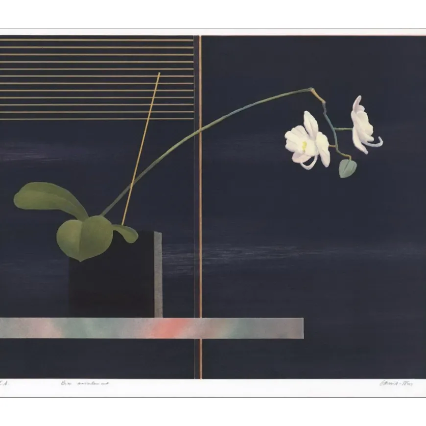 GARCIA-FONS Pierre - Lithographie originale "L’Orchidée" 56x68cm