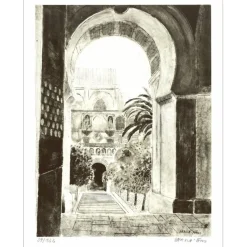 GARCIA-FONS Pierre - Lithographie "Alhambra 2" 32x25cm - 1971