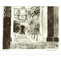GARCIA-FONS Pierre - Lithographie "Alhambra 2" 32x25cm - 1971