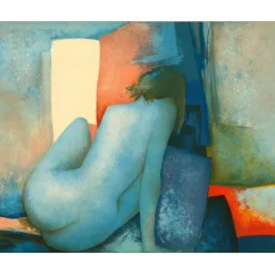 GAVEAU Claude - Lithographie originale "Nu de femme" 55x69cm