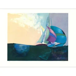 GAVEAU Claude - Lithographie originale "Aurore" 55x76cm