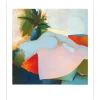 GAVEAU Claude - Lithographie originale "Nue au drap rouge" 76x63cm