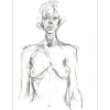 GIACOMETTI Alberto - Lithographie "Femme nue à l'atelier" 38x28cm - 1961