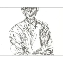 GIACOMETTI Alberto - Lithographie "Portrait d'homme 03" 38x28cm - 1961