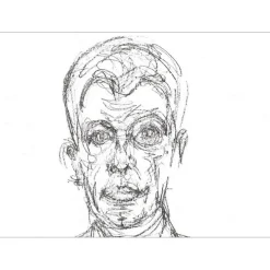GIACOMETTI Alberto - Lithographie "Portrait d'homme 02" 38x28cm - 1961