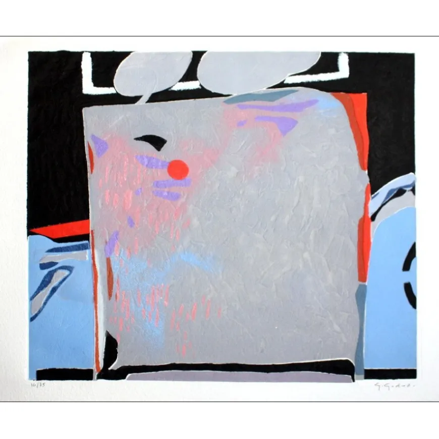 GODARD Gabriel - Gravure originale au carborundum "Composition Abstraite II" 56x76cm
