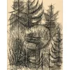 GROMAIRE Marcel - Dessin à l'encre "Barques sur l'Étang Forestier" - 32x24cm - 1935
